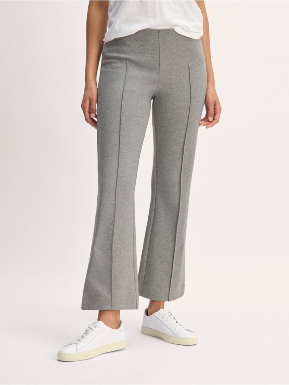 Everlane NWT Mid Heather Gray The Dream Kick Flare Ponte Pants Size Medium